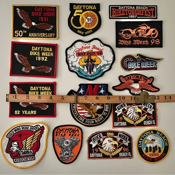 Harley and Daytona Beach Bike Week Embroidered Sew On Patches (21) - Picture 9 of 13